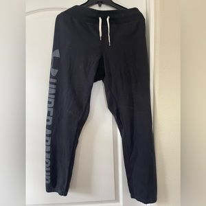 NEW Under Armour Womens Sweat Pants sz Large BLACK